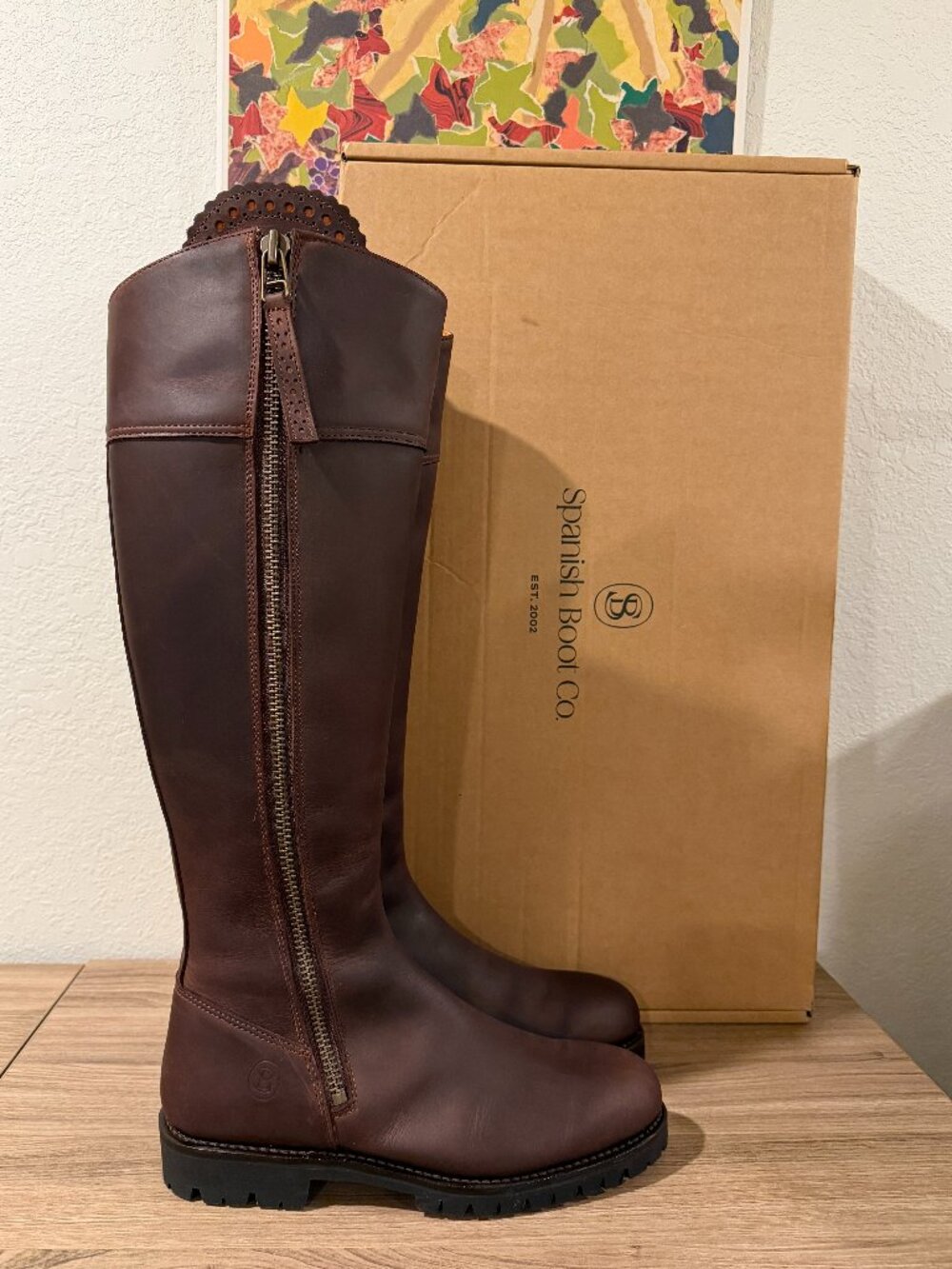 NWT Tall leather Spanish riding boots